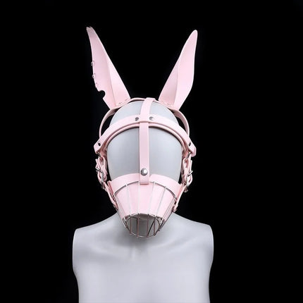 New Pink Leather Dog Head Mask Role play Mask Bondage Erotic Training SM Games Nightclub Parties BDSM Unisex Adult Sex Toys 18+