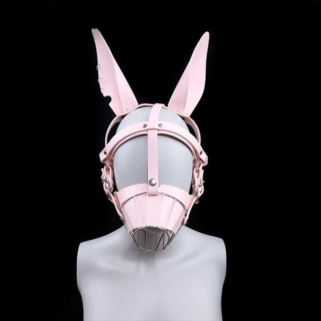 New Pink Leather Dog Head Mask Roleplay Mask Bondage Erotic Training SM Games Nightclub Parties BDSM Unisex Adult Sex Toys 18+