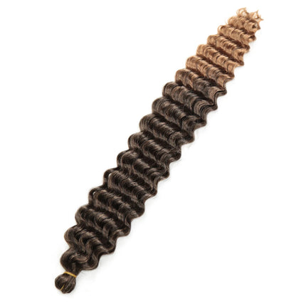 3PCS Soft Deep Twist Crochet Hair Afro Curls Ombre Braiding Hair Extension Synthetic African Water Wave Braided Hair For Braids