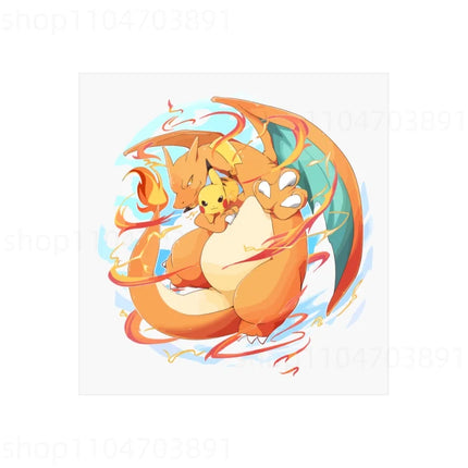 Pokemon Heat Transfer Stickers Anime Pikachu Cartoon Character Decal DIY Fashion Clothes Hat Bags Patches Ironing Decor Applique