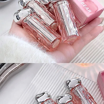 Crystal translucent lip glaze moisturizing water is not easy to fade natural color mouth red lip glaze