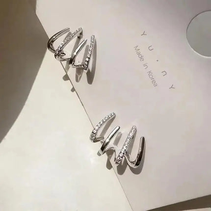 Korean Fashion Seven Star Zircon Earrings For Women Jewelry 2026 Trending New Luxury Women's Crystal Stars Stud Earrings Gifts