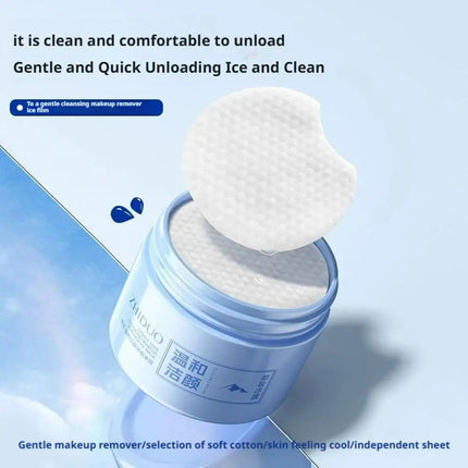 Makeup Remover Disposable Portable Gentle Cleansing Makeup Remover Ice Mask Facial Eye & Lip Cleansing Makeup Remover Wipes