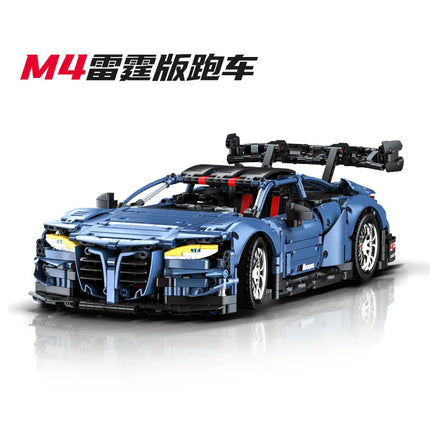 2280Pcs Technical Car Building Blocks Remote Control Moter Power M4 Super Sports Car Bricks Thunderr Car Model Toys Kids Gifts