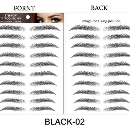 6D Hair-like Eyebrow Sticker Water-based Brow Tattoo Stickers Long Lasting Waterproof Nutural Enhancers False Eyebrows Cosmetics