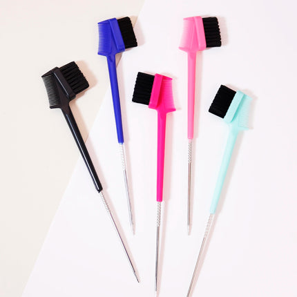 Double sided hair edge brush professional salon hair styling anti-static hair comb mouse tail comb Special for real hair wigs
