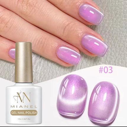 1-6PCS Popular Winter Internet Celebrity Hot-selling Northern Lights Cat Eye Magnet Gel Nail Polish Nail Art Nail Supplies