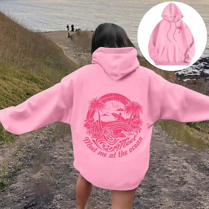 2026 Women's Letter Graphics Printed Hoodie Autumn Winter Hoodies Long Sleeved Fashion Casual HipHop Sweatshirt Harajuku Unisex