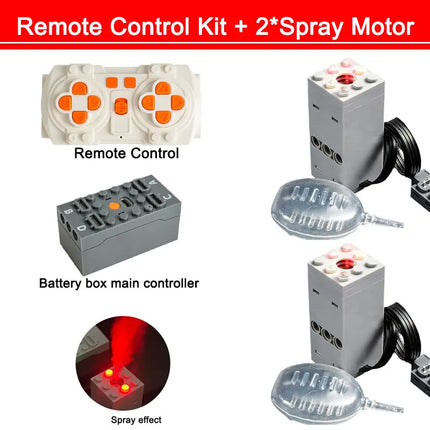 MOC Blue-tooth APP Remote Control Set - Rechargeable Battery Box Motor Set Speed Controller for PF Building Block Modifications