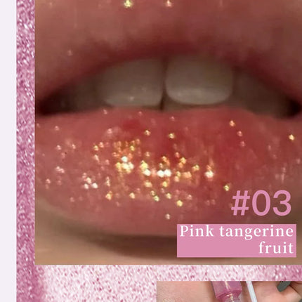 Cizn Galaxy Qin Lip Gloss Moisturizing and Long-Lasting Fine Shimmer Plumping Lip Gloss Mirror-Like Water Gloss Daily Lipstick Cosmetics Same Style as Girl Groups