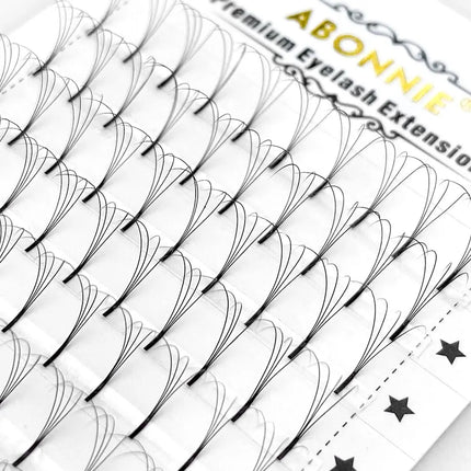 Abonnie Long Stem Premade Fans Lash Russian Volume Eyelash Extension Premade Volume Fans Faux Mink Premium Lashes Supplies 3D-6D
