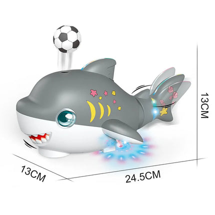 Electric Swinging Shark Blowing Ball Automatic Obstacle Avoidance With Music And Lights Toddler Kids Toys Baby Educational Gift