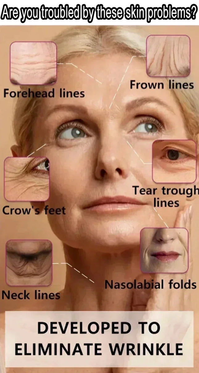 Instant Anti-Wrinkle Effect Face Wrinkle Remover Moisturizing Serum for Fine Lines Around the Eyes, Crow's Feet, and Neck Wrinkles