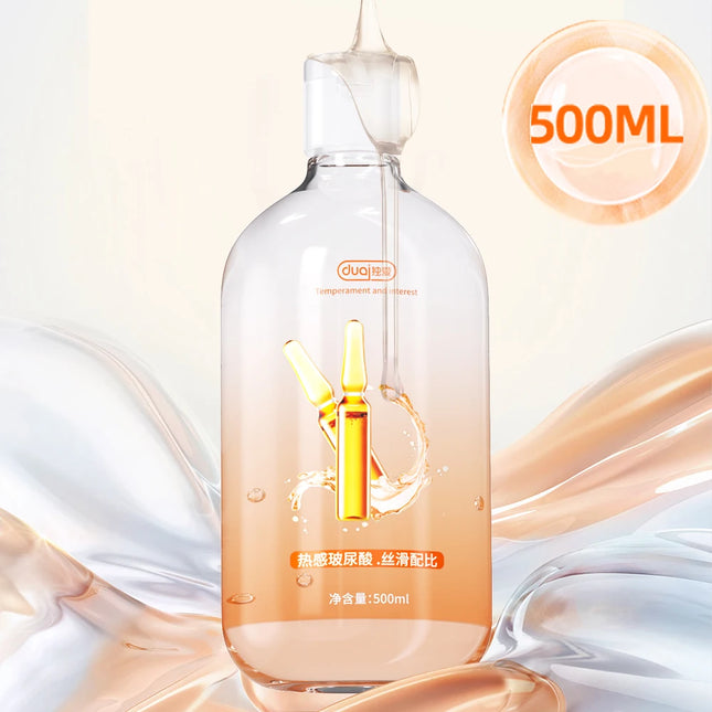 500ML Warming Sensation Lubricant Safe Lubricating Oil Thermal Sensation Intimate Gel Personal Lube for Men, Women, and Couples