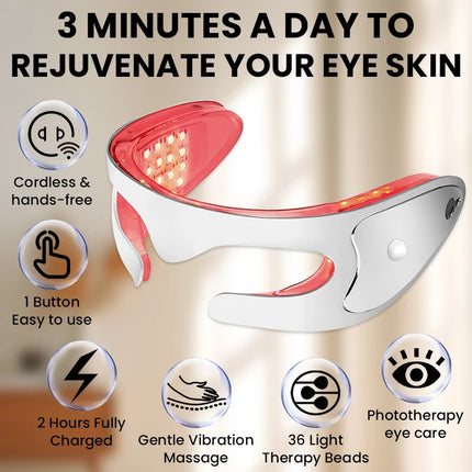 Red Light Theraphy Eye Massager Eyecare Glasses Eye Fatigue Relaxing Dark Circles Puffiness Wrinkles Reduction Beauty Care Tools
