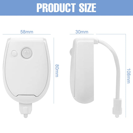 RGB LED Lamp Smart PIR Motion Sensor Toilet Seat Night Light Waterproof WC Toilet Bowl Backlight LED Lamp For Bathroom Washroom