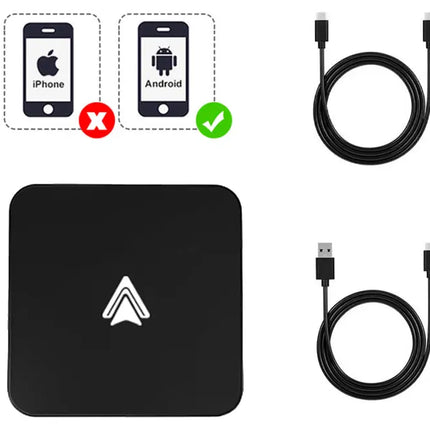 Acodo Wired to Wireless CarPlay Adapter Android Auto Smart Dongle Mini Box Plug And Play Bluetooth Connectivity USB Interface