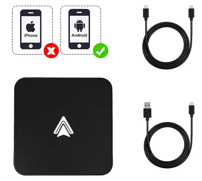 Acodo Wired to Wireless CarPlay Adapter Android Auto Smart Dongle Mini Box Plug And Play Bluetooth Connectivity USB Interface