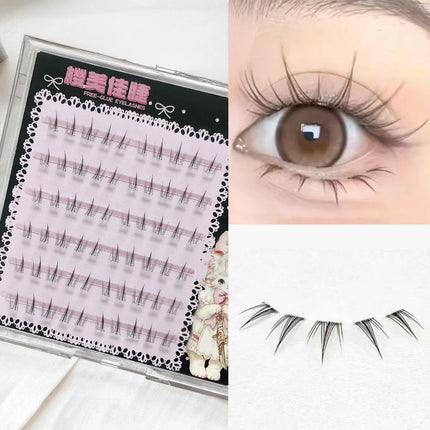 No Glue Need Sunflower Bottom Eyelashes Individual Lower Lashes Cluster Self-adhesive Natural Comic Under Eyelash Extension
