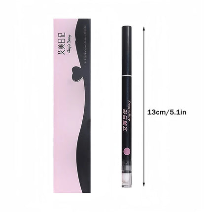1Pc 3 Essential Colors Triple-Ended Waterproof Matte Lip Liner Pencil with Brush - Long-Lasting Non-Stick Natural Lip Makeup