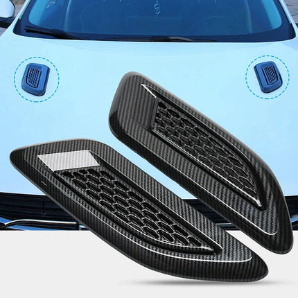 2Pcs/Set Car Exterior Hood Air Vent Outlet Wing Cover Trim for Land Rover Range Rover Sport Evoque Discovery 4 Freelander 2