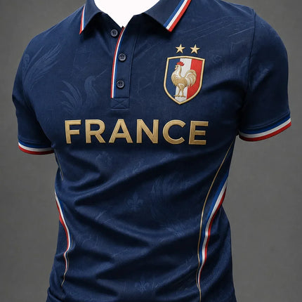 2026 Edition French Fans Football Polo Shirt - 3D Print - Comfortable and Breathable - Suitable for Both Men and Women