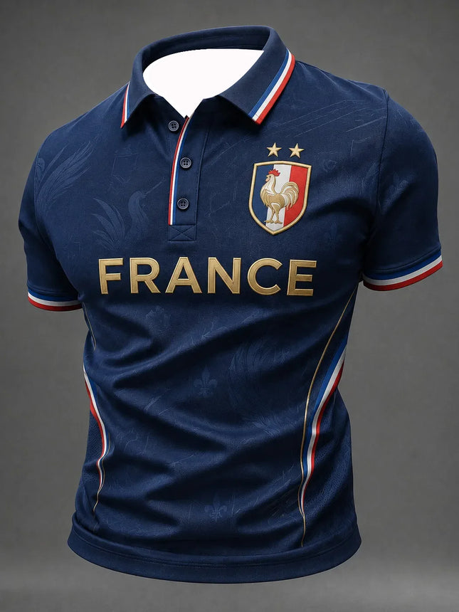 2026 Edition French Fans Football Polo Shirt - 3D Print - Comfortable and Breathable - Suitable for Both Men and Women