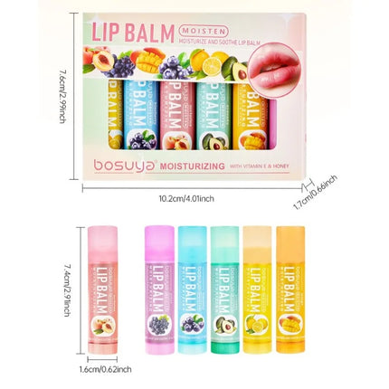 Fruit Flavor Lip Balm Set Moisturizing Lip Care Lip Balm Winter Lip Moisturizing Care Products Beauty and Health Products