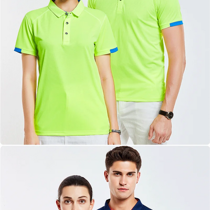 Quick-drying Short-sleeved POLO Shirt For Outdoor Sports and Fitness Breathable and Cool Mesh Lapel Top