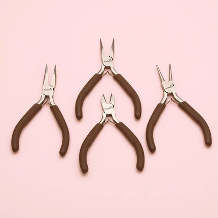 Mini Precision Pliers for Jewelry Making & Watch Repair - Ultra Fine Tip Craft Pliers with Spring Handle Ideal for Detailed DIY