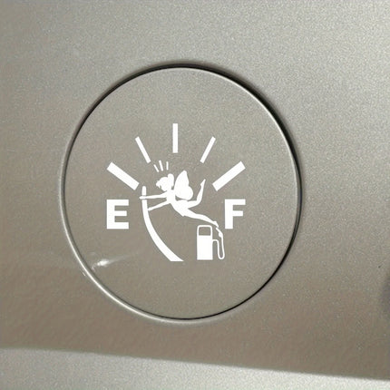 Car fuel tank cap sticker fairy cute fuel explosion gauge sticker insufficient fuel level female driver fuel tank cap sticker