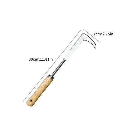 Crack Weeder Crevice Weeding Tool Stainless Steel Manual Weeder Beech Handle Lawn Yard Gardening Tool