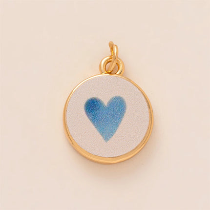 Dopamine pendant necklace, DIY fruit food love pendant, copper material, gold-plated, color preserving