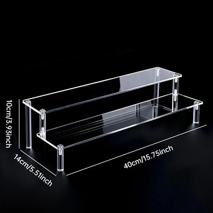 1-5 Tier Acrylic Display Stand Perfume Doll Clay Figurine Blind Box Storage Rack Transparent Ladder Makeup Organization W-2