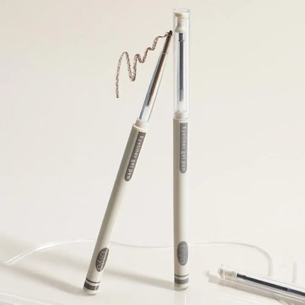 Waterproof Grey Brown Eyeliner Gel Pencil Ultra-fine Matte Smooth Eyeliner Pen Smudge Proof High Pigmented Eyeliner Pencil