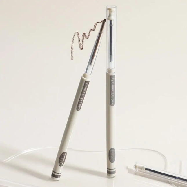 Waterproof Grey Brown Eyeliner Gel Pencil Ultra-fine Matte Smooth Eyeliner Pen Smudge Proof High Pigmented Eyeliner Pencil