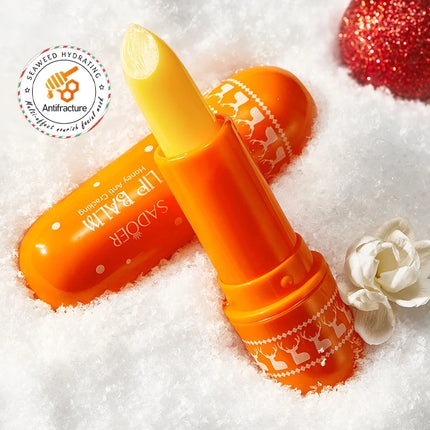 SADOER Christmas Moisturizing Lipstick Anti Cracking Hydrating Repair Nourishing Plump Lips Lip Balm Lip Plumper Skin Care
