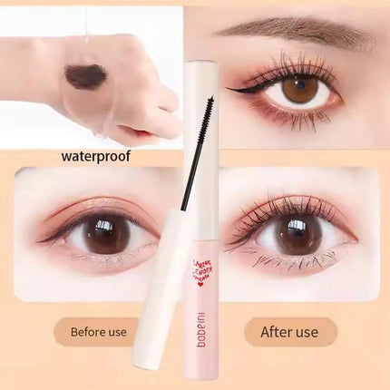 1.5g Waterproof Mascara with Ultra-Fine Brush - Lash Lengthening, Curling & All-Day Smudge-Proof for Natural Everyday Makeup