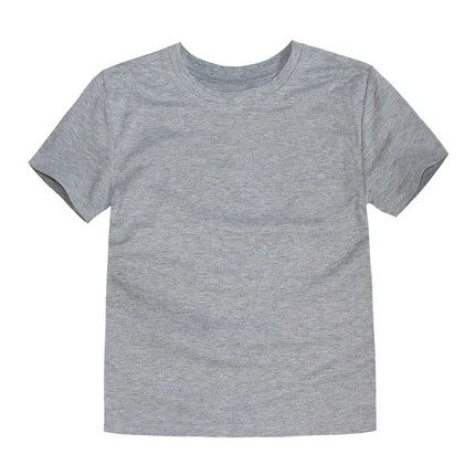 2-16 Years Boys T-shirts Cotton Short Sleeve Girls Clothes Summer Solid T-shirt Teenage Children Tees Kids Korean Top Baby Clothes