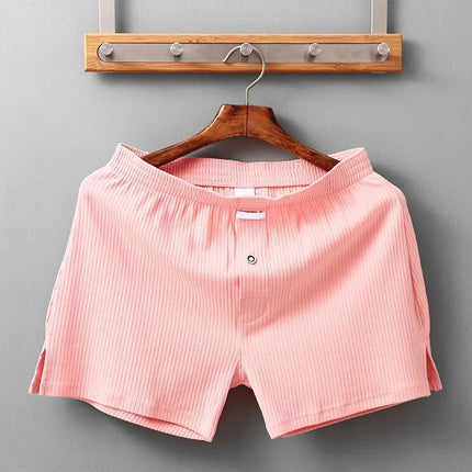 Stretch Cotton Underwear Mens Boxer Shorts Threaded Aro Pants Sleepwear Loungewear Shorts Boxers Male Underpants Panties