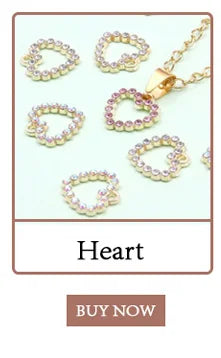 50PCS 6*8mm 10 Color Alloy Metal Drop Oil Small Heart Charms KC Gold Pendant For DIY Bracelet Necklace Jewelry Making