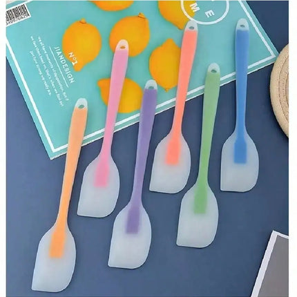 1/2/3/4/6pcs,Mini Silicone Spatula, High Temperature Resistant Cream Spatula, Mixing And Baking Tools, Kitchen Utensils