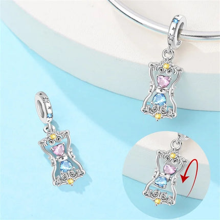 Original 925 Sterling Silver Charms Beads Cute Mushroom Unicorn Love Wings Pearl Charm for Bracelet Pendant Woman Girl Jewelry