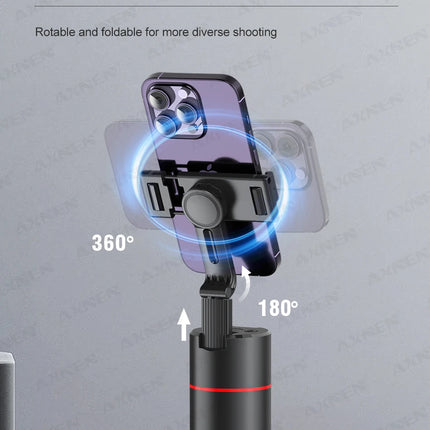 AXNEN P02 360 Rotation Follow-up Gimbal Stabilizer Monopod Desktop Tracking Gimbal with Remote for Phone Live Photography