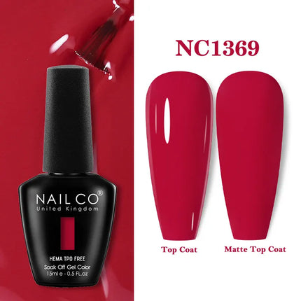 NAILCO 15ml Red Color Series Gel Varnish Coffee Gel Nail Polish Maximalism Reddish Gellak Design Brown Lacquer Nail Art Manicure