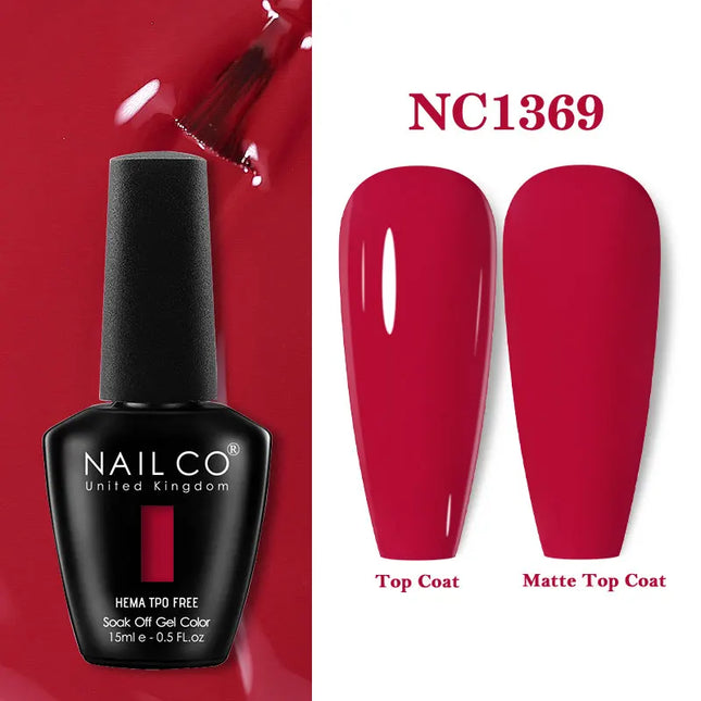 NAILCO 15ml Red Color Series Gel Varnish Coffee Gel Nail Polish Maximalism Reddish Gellak Design Brown Lacquer Nail Art Manicure