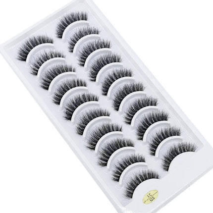 10 Pairs Mink Fake Eyelashes Faux 3D Natural Long False Eyelashes 3d Mink Lashes Soft Fluffy Lashes Extension Makeup Kit Cilios