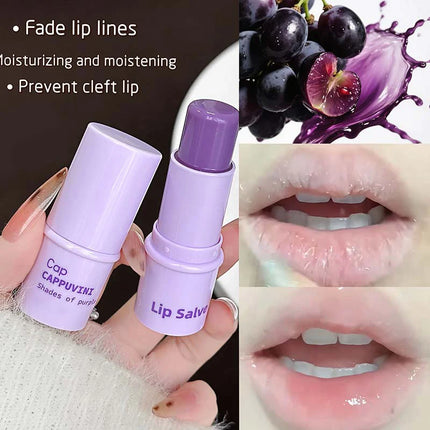 Cappuvini Grape Lip Balm Solid Color Moisturizing Hydrating Students Affordable Lip Care Autumn and Winter Anti-Cracking Essential
