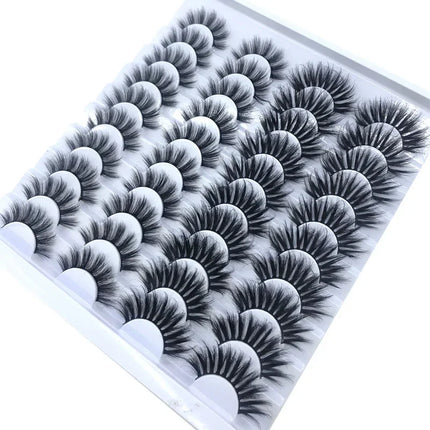 20 pairs 3D Mink Lashes Natural False Eyelashes Dramatic Volume Fake Lashes Makeup Eyelash Extension Silk Eyelashes