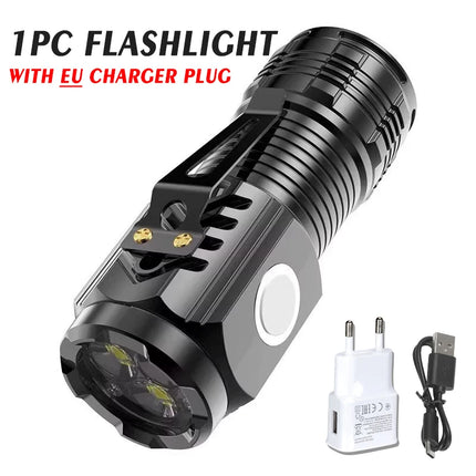 1/2PCS/A Set Portable Super Bright Mini Flashlight Night Walking, Rechargeable Waterproof Emergency Spotlight Outdoor Torch